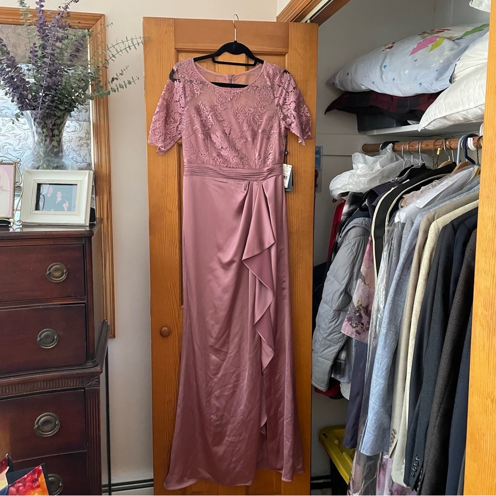 Rose colored dress. It’s a romantic dress. Never worn